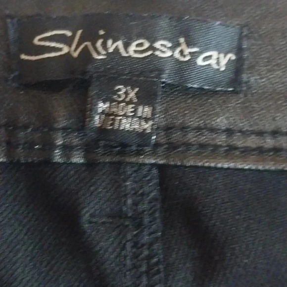 Shinestar Faux Leather Straight Leg Ankle Length Pants Size 3X - Picture 3 of 8